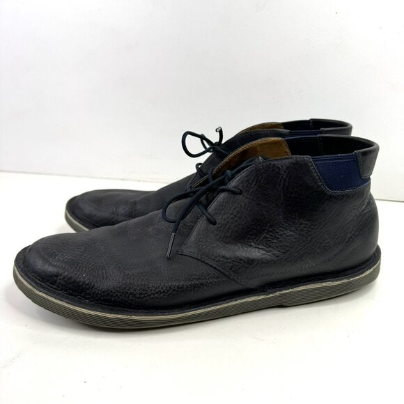 Camper Shoes Mens Size 46 US 13 Chukka Desert Boots Navy Blue Leather - Picture 4 of 10